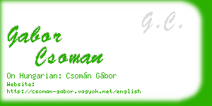 gabor csoman business card